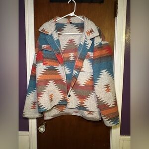 SHEIN Multicolor Patterned Jacket
